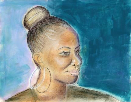 Girl with Hoop Earrings
